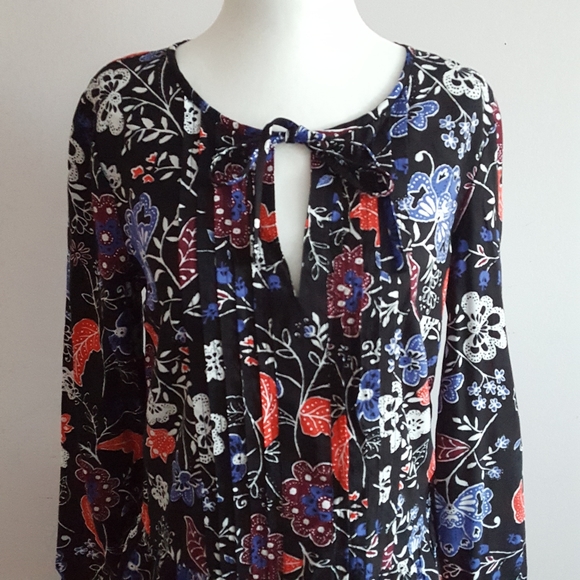 🆕️Multi Floral Pleated Front Dress XS - Picture 3 of 5